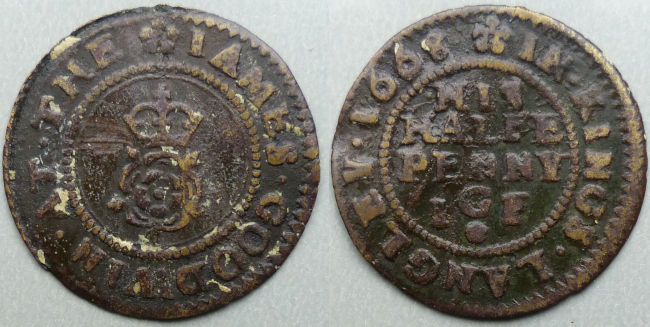 Kings Langley, James Goodwin 1668 halfpenny